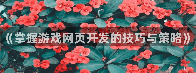 沐鸣2注册登陆：《掌握游戏网页开发的技巧与策略》